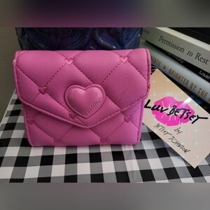 Betsey Johnson Pink Fuchsia Heart Wallet